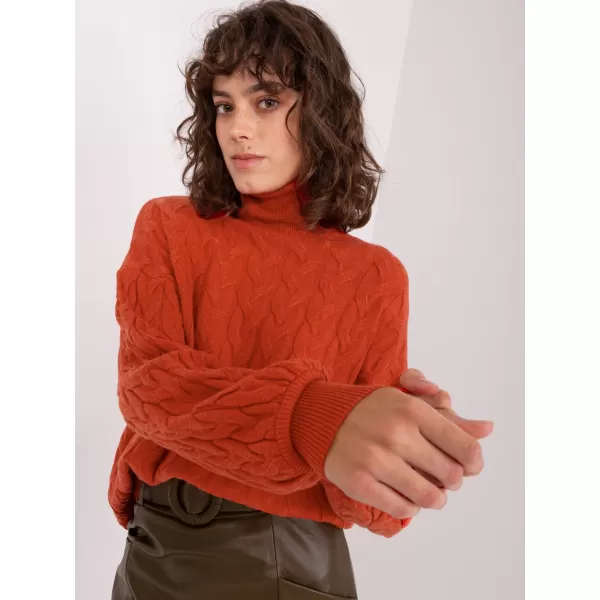  Dámský svetr WOOL FASHION ITALIA AT-SW-2348.88 DARK ORANGE 