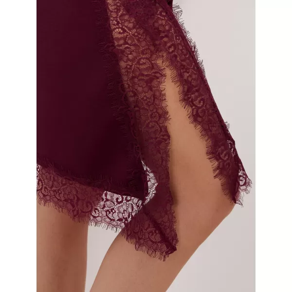  Dámské šaty OCH BELLA TW-SK-BI-24376.31 BURGUNDY 