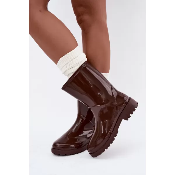  Dámské holínky BOTO 2783 DARK BROWN 