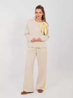 Dámská tepláková souprava RUE PARIS IT-KMPL-22220.69 LIGHT BEIGE