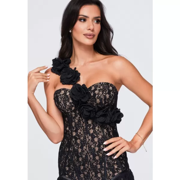  Dámské šaty LARICA LA-OM-DLR429 BLACK 
