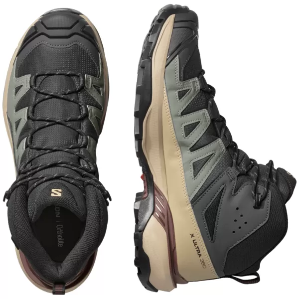  Pánské boty SALOMON X ULTRA 360 MID GORE-TEX L47743300 PHANTOM/DESERT TAN/RUM RAISIN 