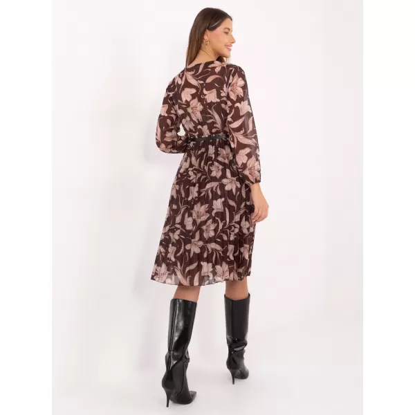  Dámské šaty ITALY MODA IT-SK-10536-1.16P BROWN 