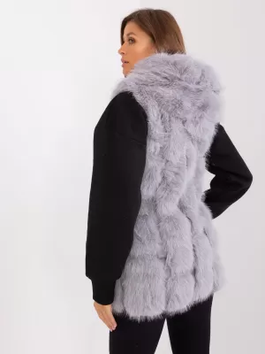 Dámská vesta WOOL FASHION ITALIA AT-KZ-2379.96P GRAY