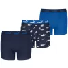 Dětské boxerky PUMA ELEMENTS BOYS LOGO PRINT BOXERS 3P 93896805 BLUE COMBO