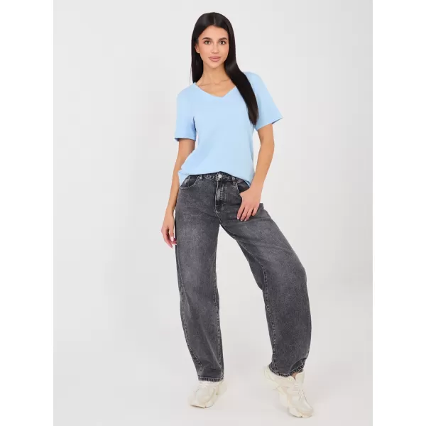  Dámské tričko RUE PARIS RV-TS-A1095.33 LIGHT BLUE 