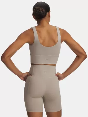 Dámské tílko UNDER ARMOUR MERIDIAN FITTED CROP TANK 1379153-203 HNĚDÁ