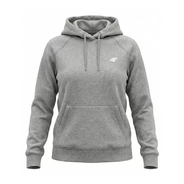  Dámská mikina 4F 4FWMM00TSWSF2536 COLD LIGHT GREY MELANGE 