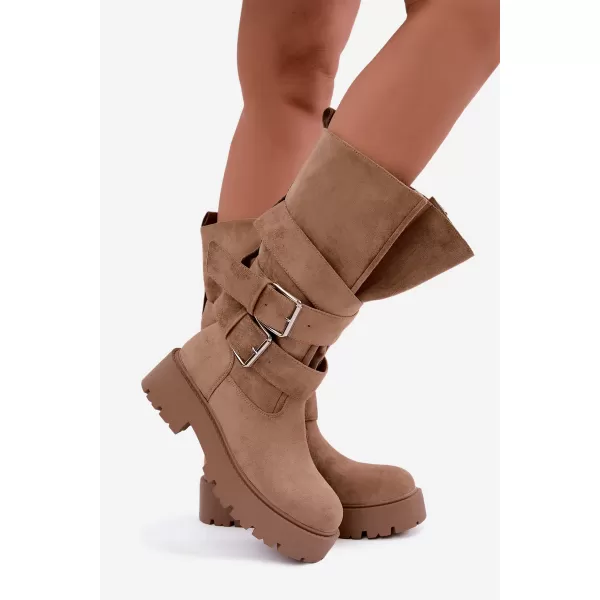  Dámské kozačky BOTO LQ-179 BEIGE 
