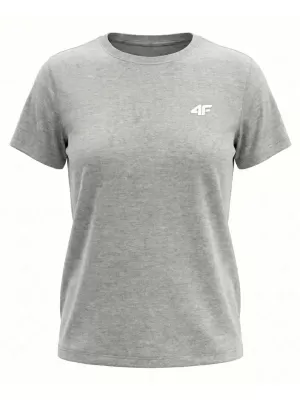 Dámské triko 4F 4FWMM00TTSHF3308 COLD LIGHT GREY MELANGE