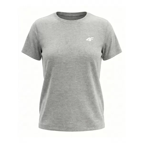  Dámské triko 4F 4FWMM00TTSHF3308 COLD LIGHT GREY MELANGE 