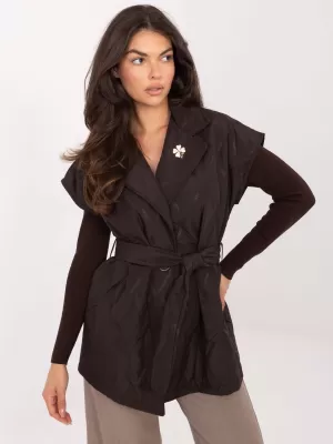 Dámská vesta RUE PARIS IT-KZ-FL9603.87 DARK BROWN