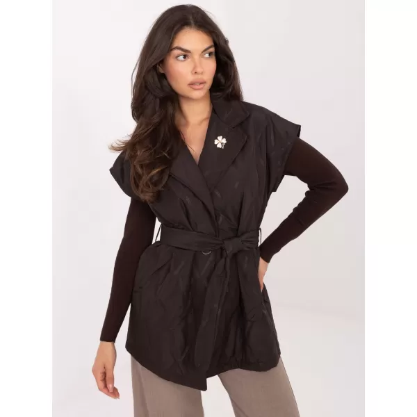  Dámská vesta RUE PARIS IT-KZ-FL9603.87 DARK BROWN 