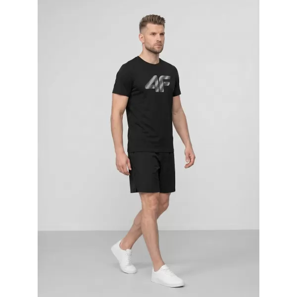  Pánské triko 4F 4FWMM00TTSHM3342 DEEP BLACK 