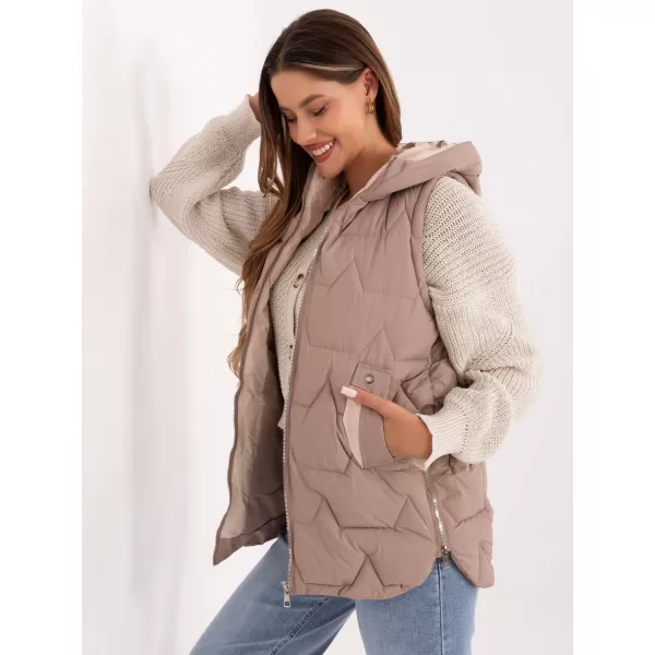  Dámská vesta FACTORY PRICE MBM-KZ-2516.96 DARK BEIGE 