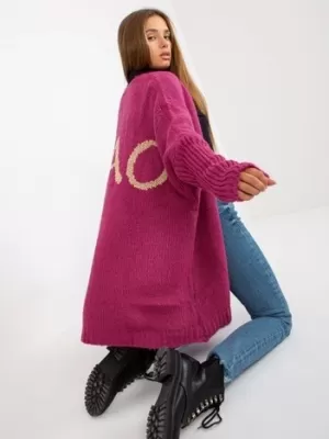 Dámský kardigan OCH BELLA TW-SW-BI-M2201.87 FUCHSIA