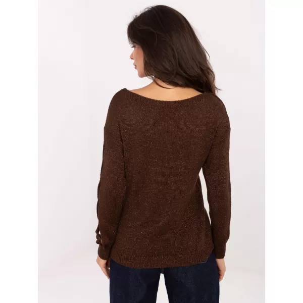  Dámský svetr ITALY MODA MI-SW-1606.96 DARK BROWN 