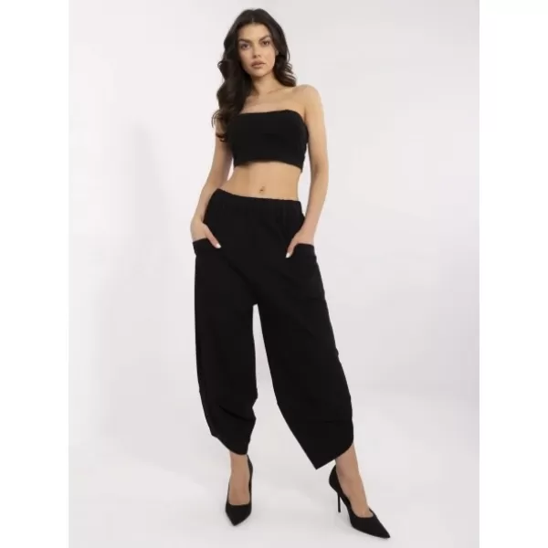  Dámské kalhoty RUE PARIS RV-DR-9719-1.22 BLACK 