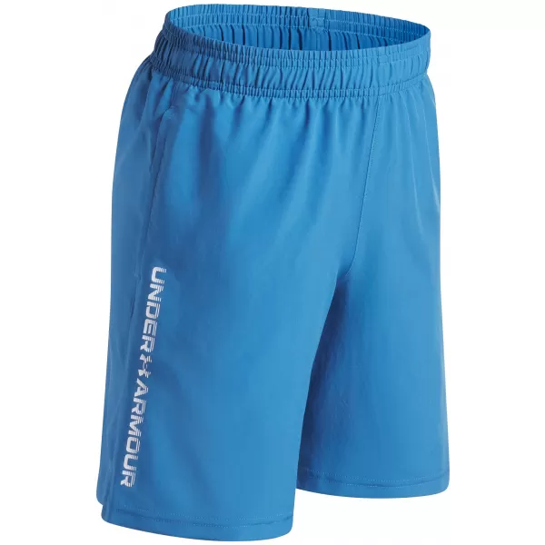  Chlapecké kraťasy UNDER ARMOUR UA TECH WOVEN WORDMARK SHORT 1383341-430 MODRÁ 