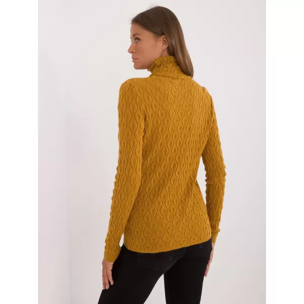  Dámský svetr WOOL FASHION ITALIA AT-SW-2334-2.61 DARK YELLOW 