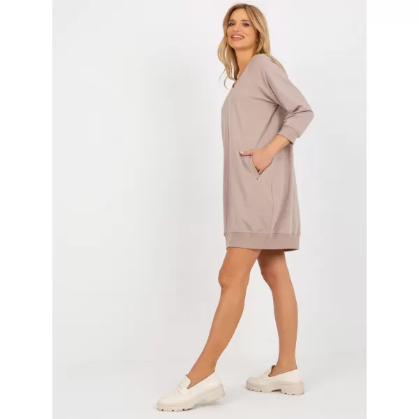  Dámské šaty BASIC FEEL GOOD RV-SK-7203.35P DARK BEIGE 