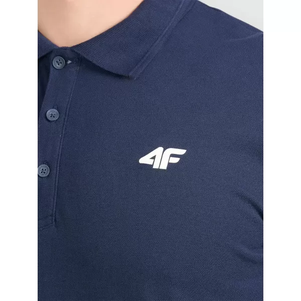  Pánské triko s límečkem 4F 4FWMM00TPTSM0771 NAVY 