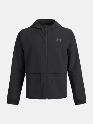Chlapecká bunda UNDER ARMOUR UA B UNSTOPPABLE WVN JACKET 6009561-001 ČERNÁ