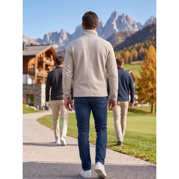  Pánská fleece mikina ALTISPORT ALM002852 STŘÍBRNÝ MELÍR 