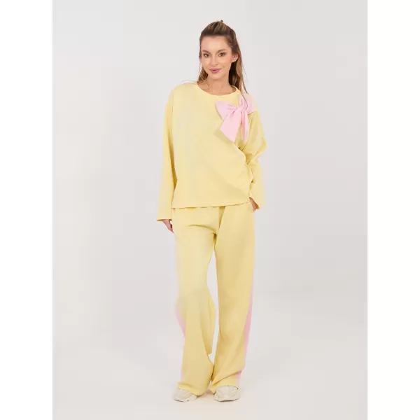  Dámská tepláková souprava RUE PARIS IT-KMPL-22220.69 BRIGHT YELLOW 