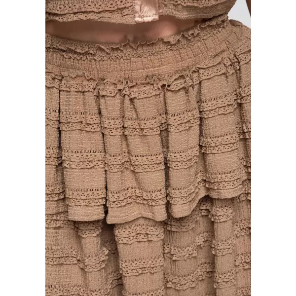  Dámská sukně OMBRE OW-GL-E0014 TAUPE 