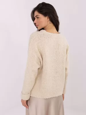 Dámský svetr ITALY MODA MI-SW-WK32601.19 LIGHT BEIGE