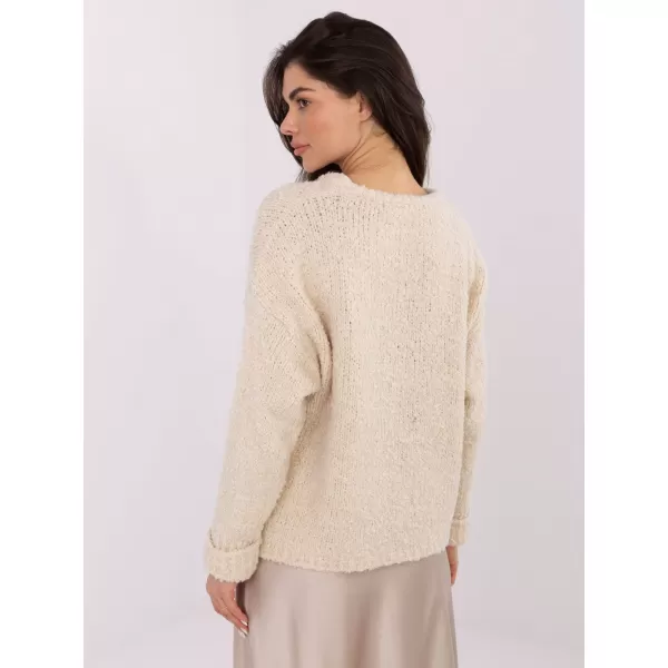  Dámský svetr ITALY MODA MI-SW-WK32601.19 LIGHT BEIGE 