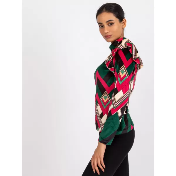  Dámská halenka ITALY MODA DHJ-BZ-6533C-1.81P DARK GREEN 