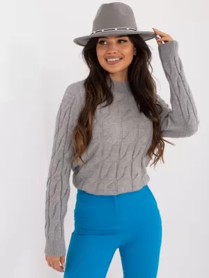 Dámský svetr WOOL FASHION ITALIA AT-SW-2235.00P GRAY