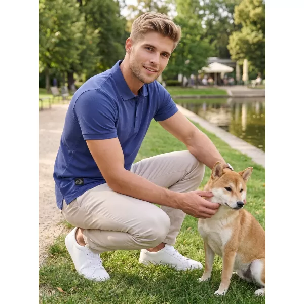  Pánské triko s límečkem ALTISPORT NP/ALMST90601 NAVY 