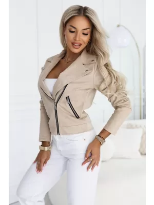 Dámská bunda NUMOCO 481-6 KAŠMÍROVÁ BÉŽOVÁ
