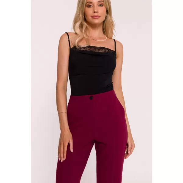  Dámské kalhoty STYLOVE S418 MAROON 