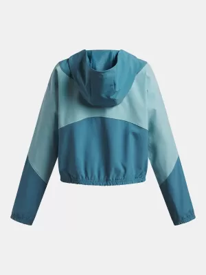 Dívčí bunda UNDER ARMOUR UA RIVAL WOVEN HD JACKET 6004181-466 MODRÁ