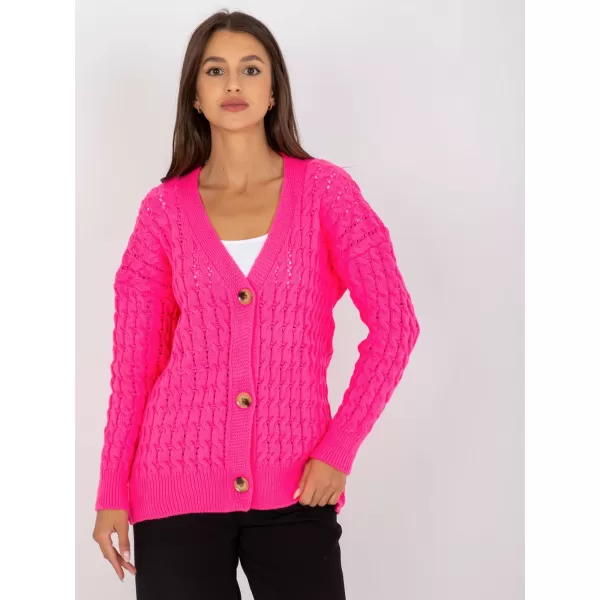  Dámský svetr RUE PARIS LC-SW-8036.74P FLUO PINK 