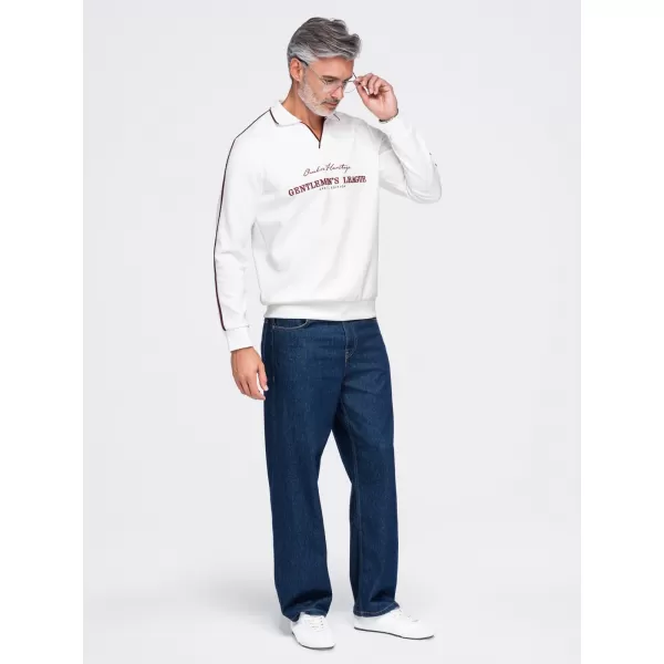  Pánská mikina OMBRE OM-SSNZ-0268 OFF-WHITE 