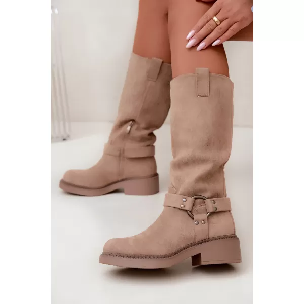  Dámské kozačky BOTO LQ-163 KHAKI 