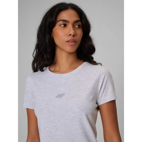  Dámské triko 4F 4FWMM00TTSHF2255 COLD LIGHT GREY MELANGE 