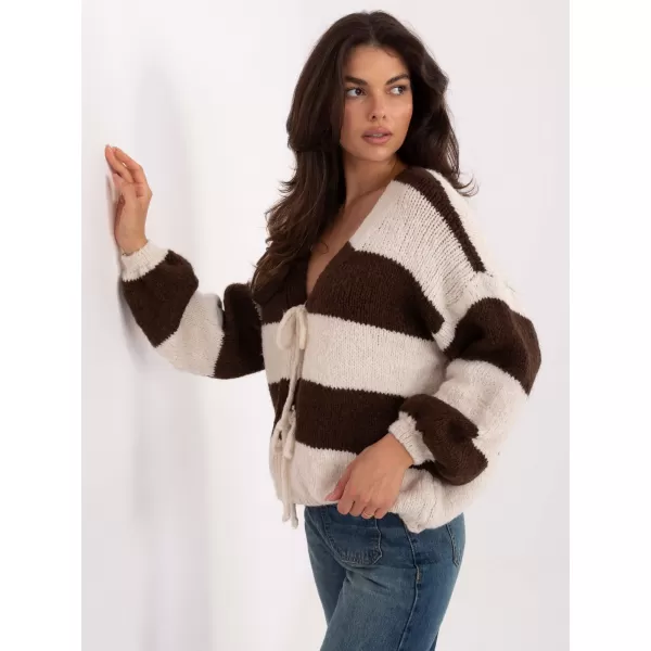  Dámský svetr RUE PARIS MI-SW-0109.79 BROWN 