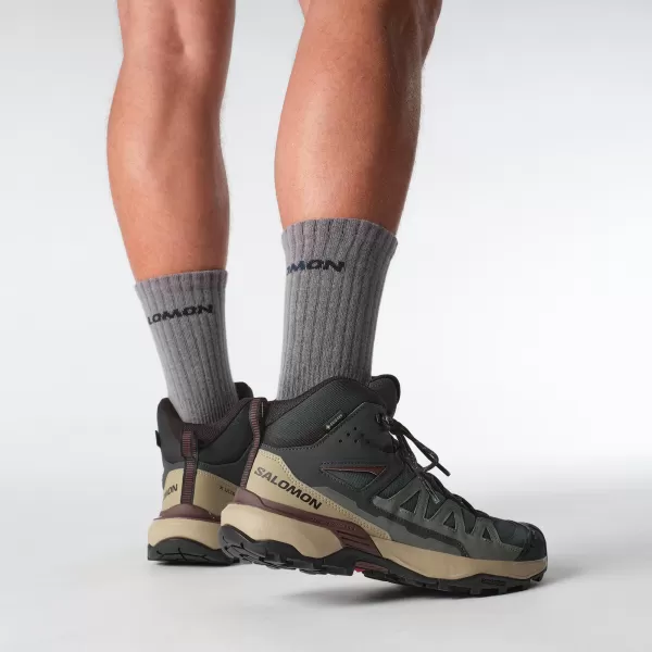  Pánské boty SALOMON X ULTRA 360 MID GORE-TEX L47743300 PHANTOM/DESERT TAN/RUM RAISIN 