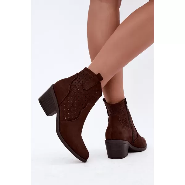  Dámské boty S.BARSKI HY62-8149 CHOCOLATE 