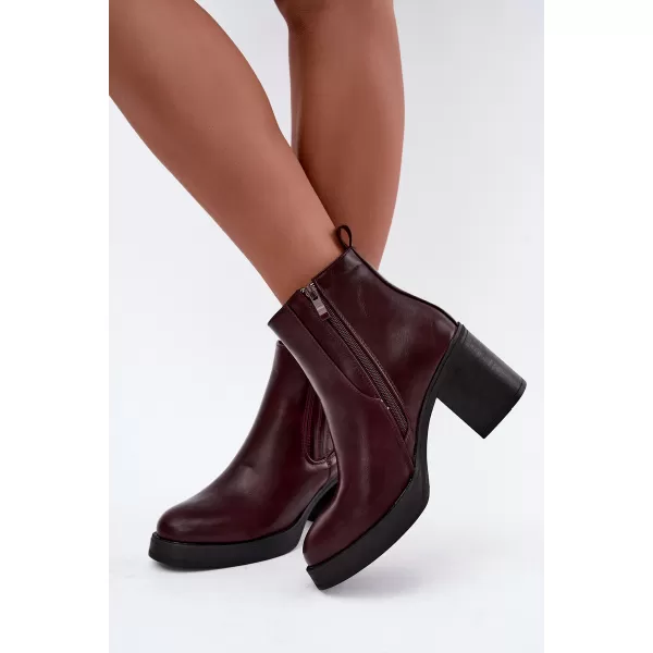  Dámské kotníkové boty BOTO 5322 BURGUNDY 