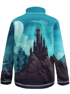 Dětská fleecová mikina WAMU DRAGON FANTASY MODRÁ