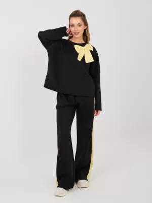 Dámská tepláková souprava RUE PARIS IT-KMPL-22220.69 BLACK