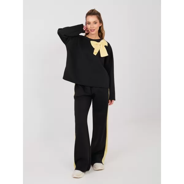  Dámská tepláková souprava RUE PARIS IT-KMPL-22220.69 BLACK 