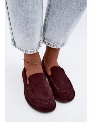 Dámské mokasíny BOTO 9889 BURGUNDY SUEDE